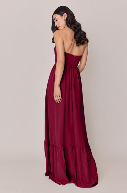 Valentina Chiffon Dress | Made To Order | Marsala
