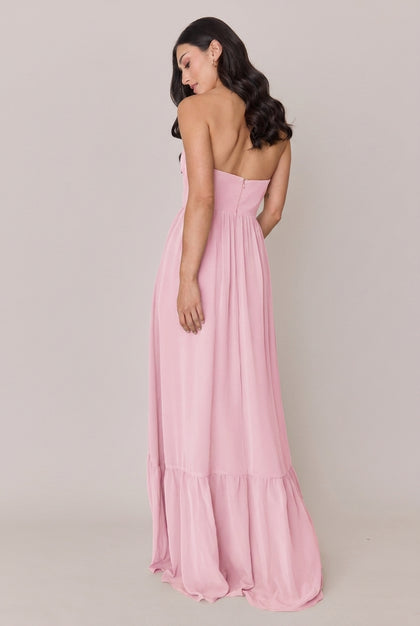 Valentina Chiffon Dress | Perfect Pink