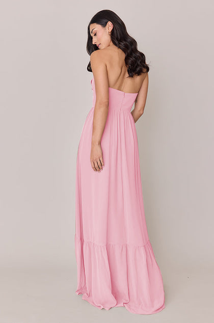 Valentina Chiffon Dress | Made To Order | Rosette