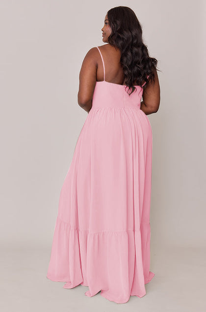 Valentina Chiffon Dress | Made To Order | Rosette