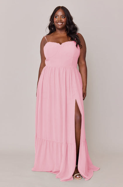 Valentina Chiffon Dress | Made To Order | Rosette