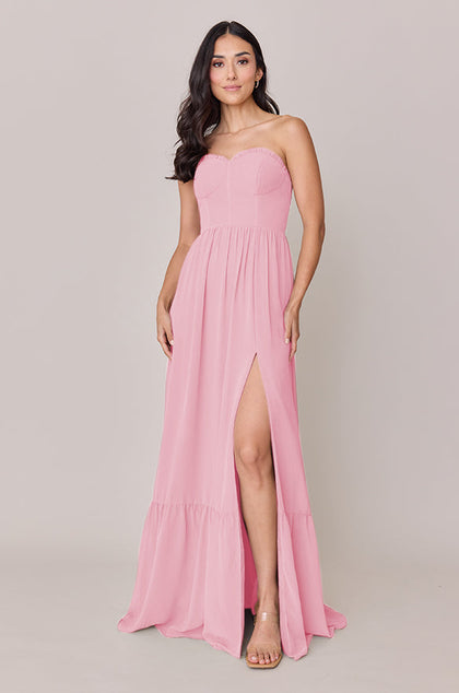 Valentina Chiffon Dress | Made To Order | Rosette