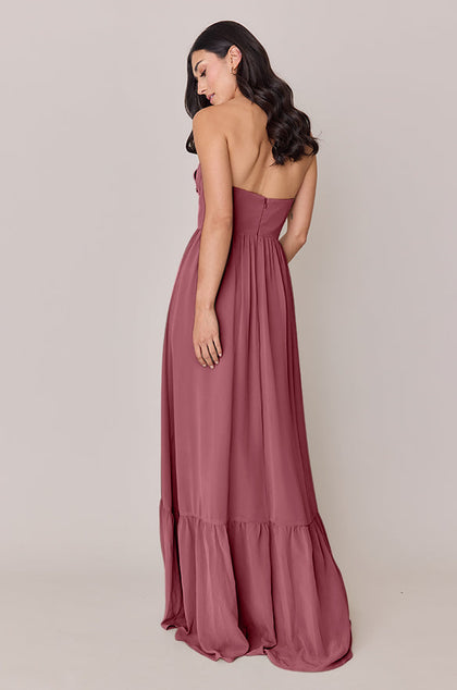Valentina Chiffon Dress | Made To Order | Rosewood