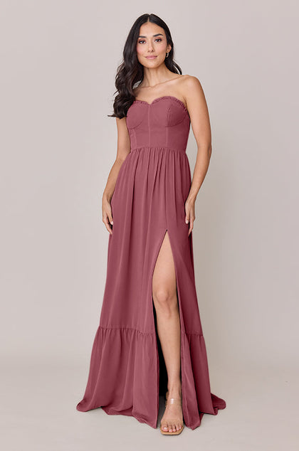 Valentina Chiffon Dress | Made To Order | Rosewood