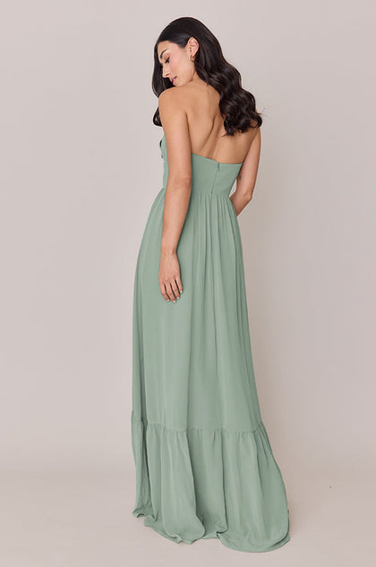 Valentina Chiffon Dress | Made To Order | Sage