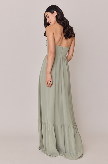 Valentina Chiffon Dress | Made To Order | Sage