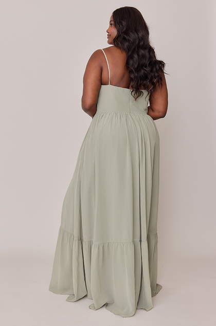 Valentina Chiffon Dress | Made To Order | Sage