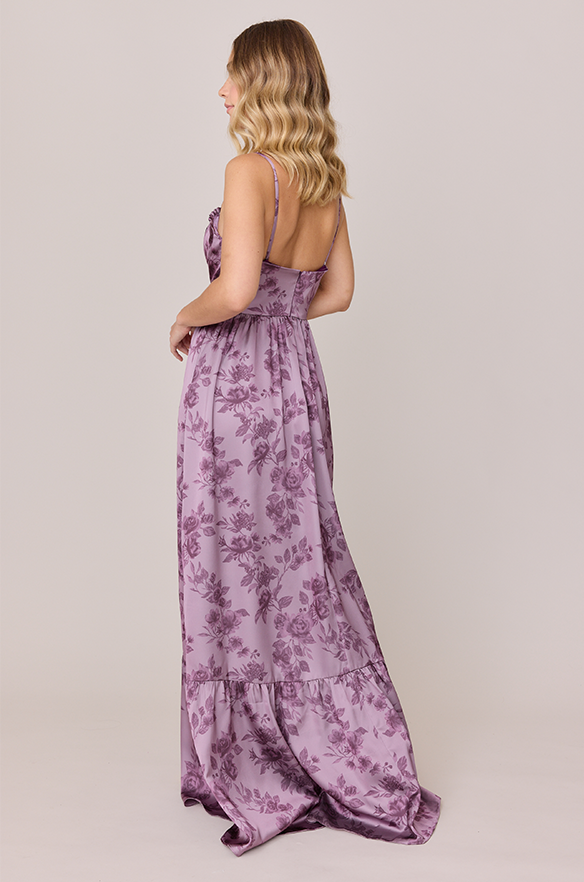 Shops purple floral print dress