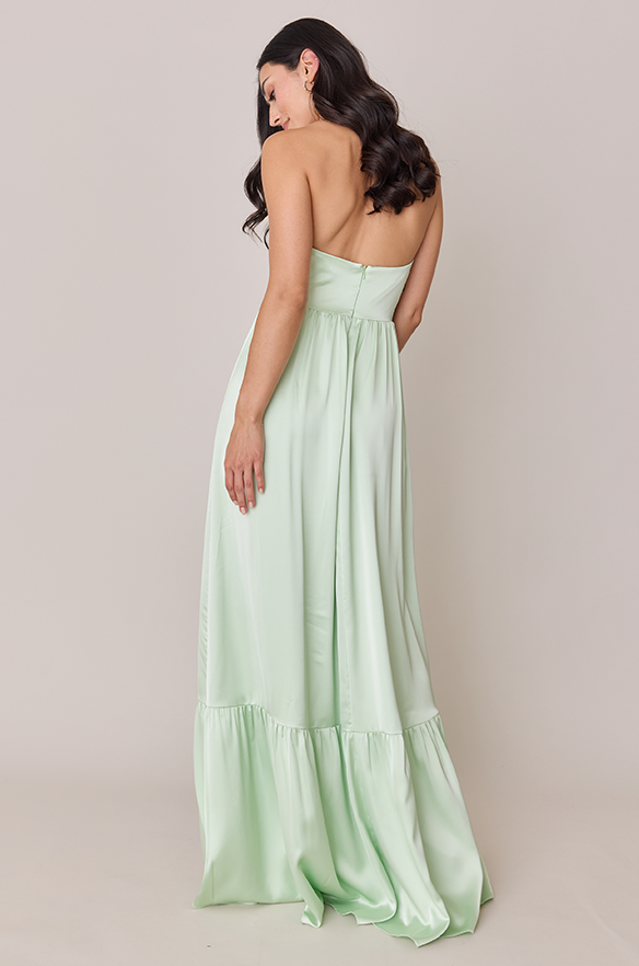 Valentina Satin Dress | Made To Order Pistachio Valentina Satin Dress | Made To Order Pistachio