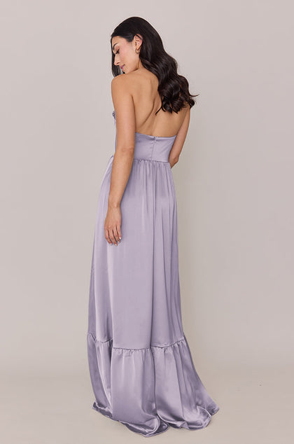 Valentina Satin Dress | Made To Order | Light Lavender