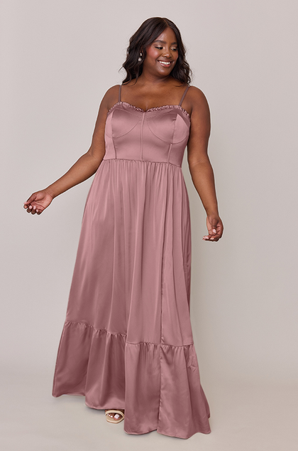 Valentina Satin Dress | Made To Order | Rose Quartz