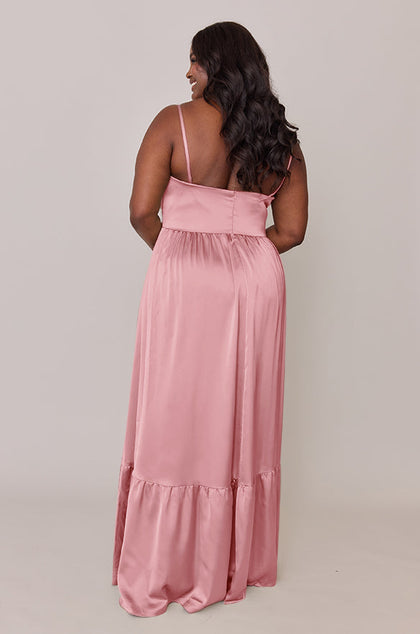 Valentina Satin Dress | Made To Order | Rosette
