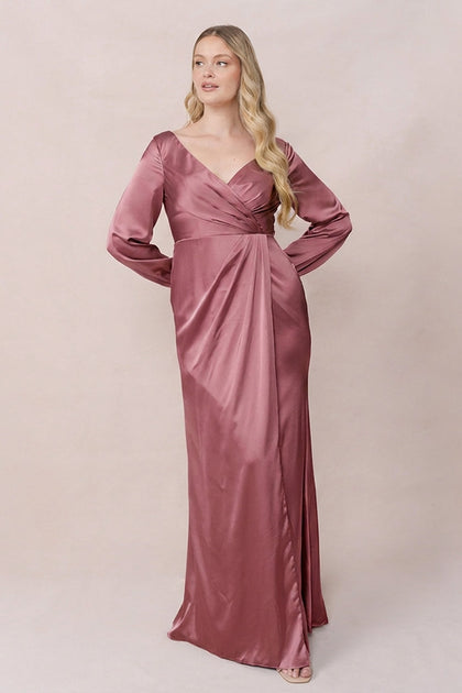 Vera Satin Dress | Made To Order | Raspberry
