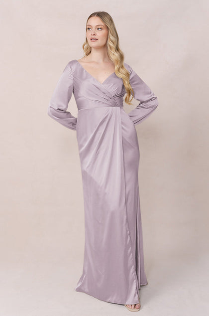 Vera Satin Dress | Made To Order | Lilac