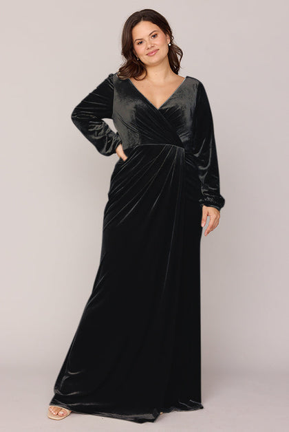 Vera Velvet Dress | Made To Order | Black