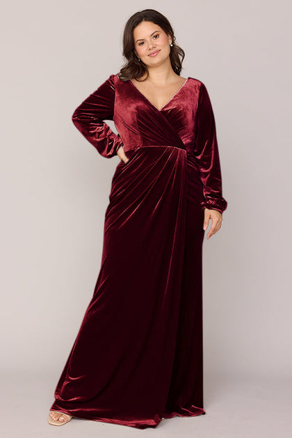 Vera Velvet Dress | Made To Order | Burgundy