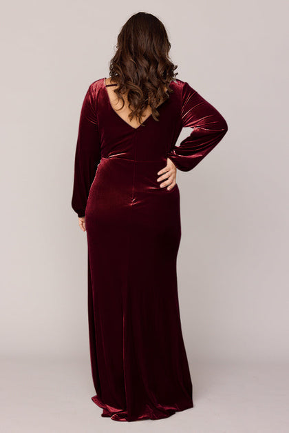 Vera Velvet Dress | Made To Order | Burgundy