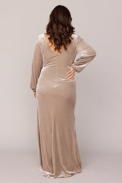 Vera Velvet Dress | Made To Order | Champagne
