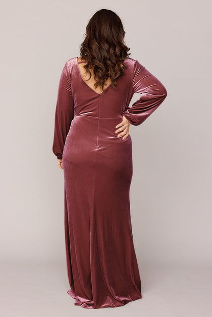 Vera Velvet Dress | Made To Order | Dusty Rose