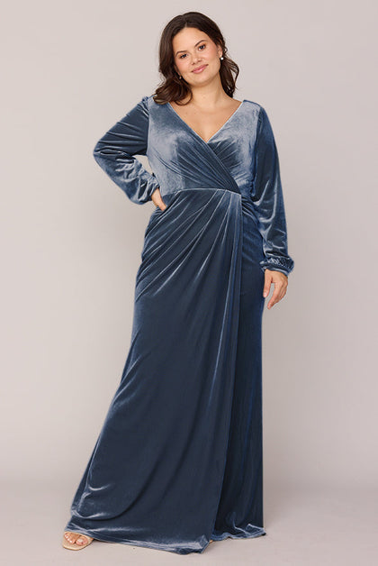 Vera Velvet Dress | Made To Order | Indie Blue