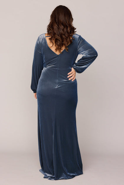 Vera Velvet Dress | Made To Order | Indie Blue