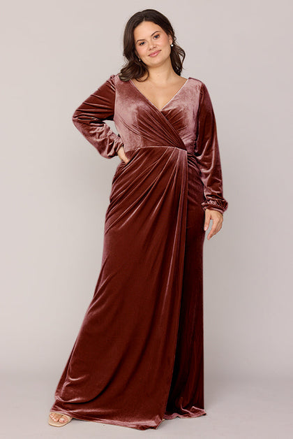 Vera Velvet Dress | Made To Order | Terracotta