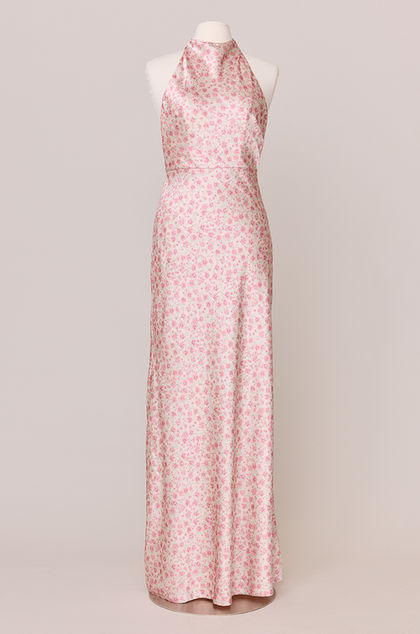 Veronica Satin Floral Print Dress | Made To Order | Blushing Bride Posey