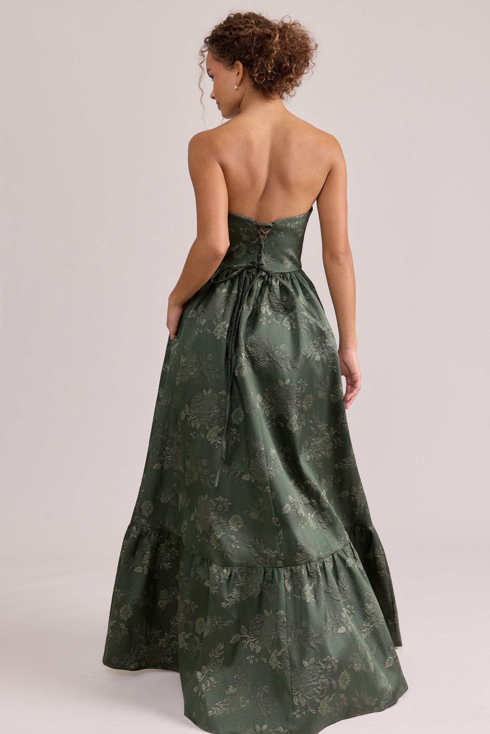 Vienna Jacquard Dress | Made To Order Mahogany Vienna Jacquard Dress | Made To Order Mahogany