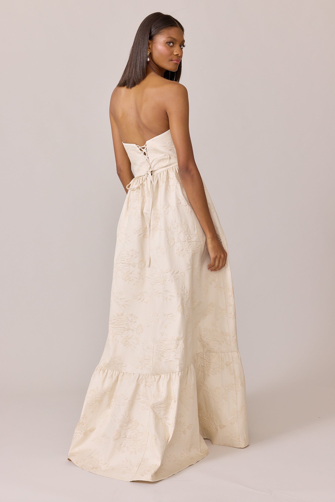 Vienna Jacquard Dress | Made To Order Mahogany Vienna Jacquard Dress | Made To Order Mahogany