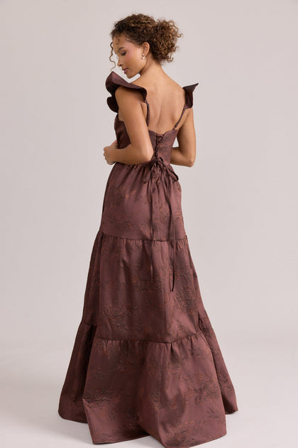 Violet Jacquard Dress | Made To Order | Mahogany