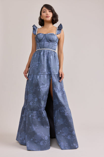 Model: Clarissa; Size: 6; Color; Indie Blue