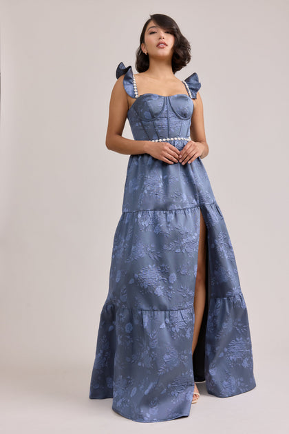 Model: Clarissa; Size: 6; Color; Indie Blue
