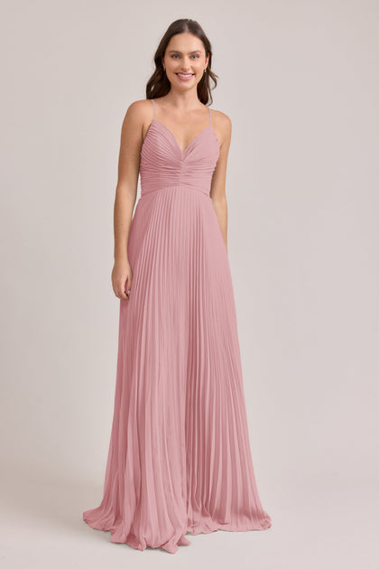 Vivian Chiffon Pleated Dress | Made To Order | Blushing Bride