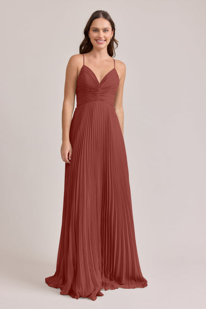 Vivian Chiffon Pleated Dress | Made To Order | Cinnamon Rose