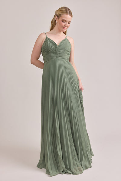 Vivian Chiffon Pleated Dress