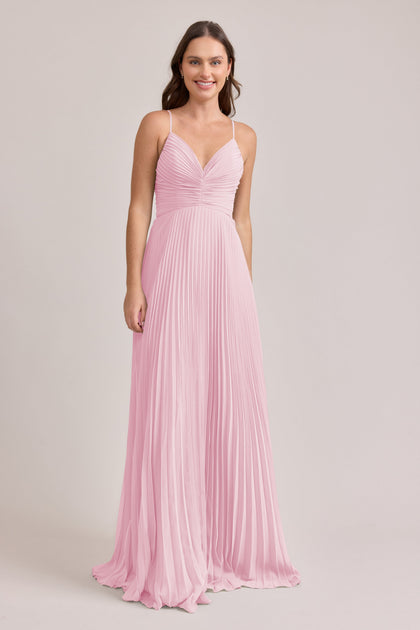 Vivian Chiffon Pleated Dress | Made To Order | Perfect Pink