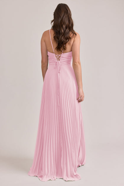 Vivian Chiffon Pleated Dress | Made To Order | Perfect Pink