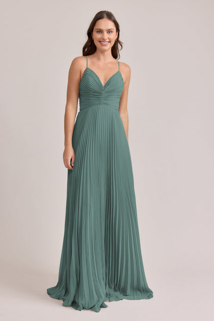 Vivian Chiffon Pleated Dress | Made To Order | Rosemary