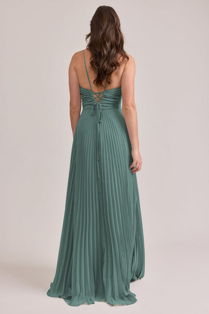 Vivian Chiffon Pleated Dress | Made To Order | Rosemary