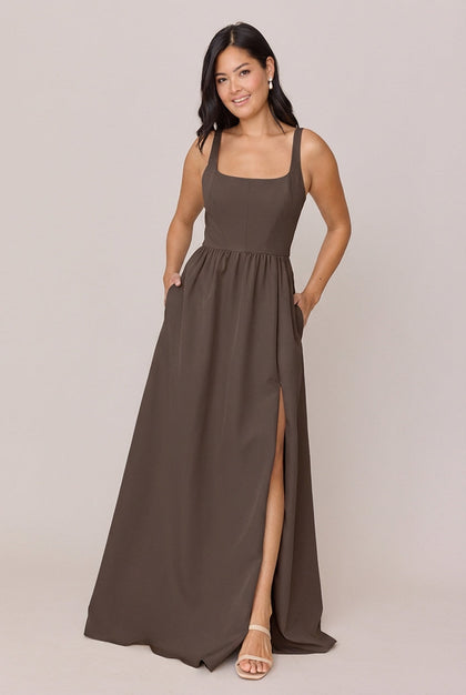 Whitney Crepe Dress | Made To Order | Espresso