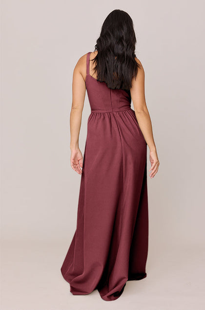 Whitney Crepe Dress | Made To Order | Cabernet