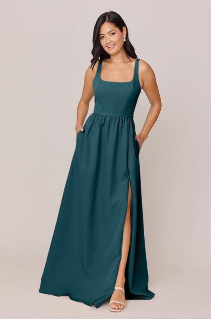 Whitney Crepe Dress | Made To Order | Classic Emerald