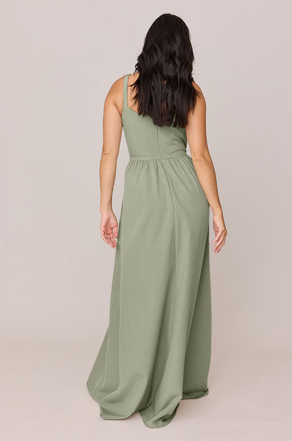 Whitney Crepe Dress | Made To Order | Moss