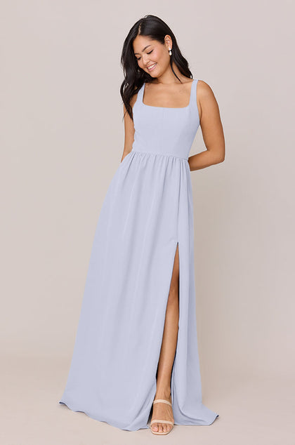 Whitney Crepe Dress | Made To Order | Periwinkle