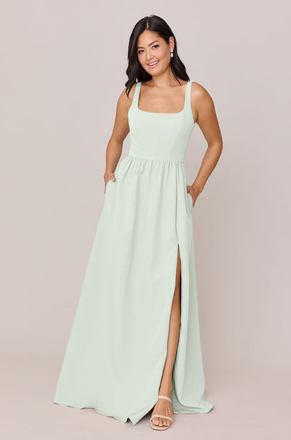 Whitney Crepe Dress | Made To Order | Pistachio