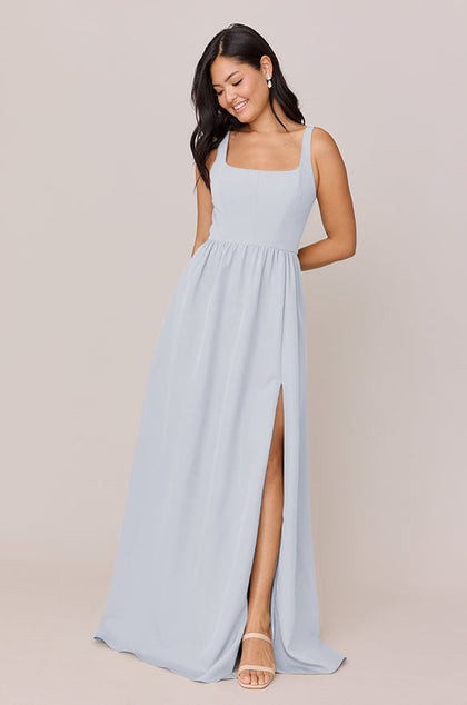 Whitney Crepe Dress | Made To Order | Sky Blue