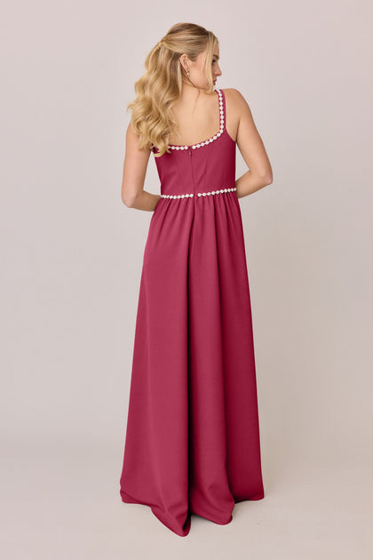 Whitney Luxe Crepe Dress | Made To Order | Berry