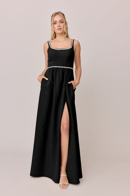 Whitney Luxe Crepe Dress | Made To Order | Black