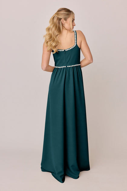 Whitney Luxe Crepe Dress | Made To Order | Classic Emerald