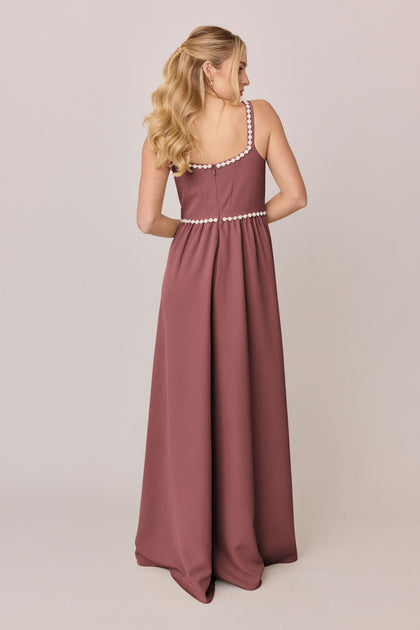Whitney Luxe Crepe Dress | Made To Order | Dusty Rose